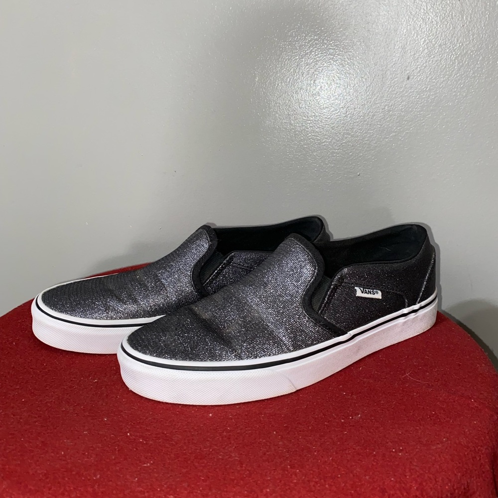 Sparkly Vans Slip On Shoes